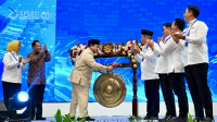 Presiden Prabowo Subianto membuka Asosiasi Pemerintah Kabupaten Seluruh Indonesia (APKASI)
