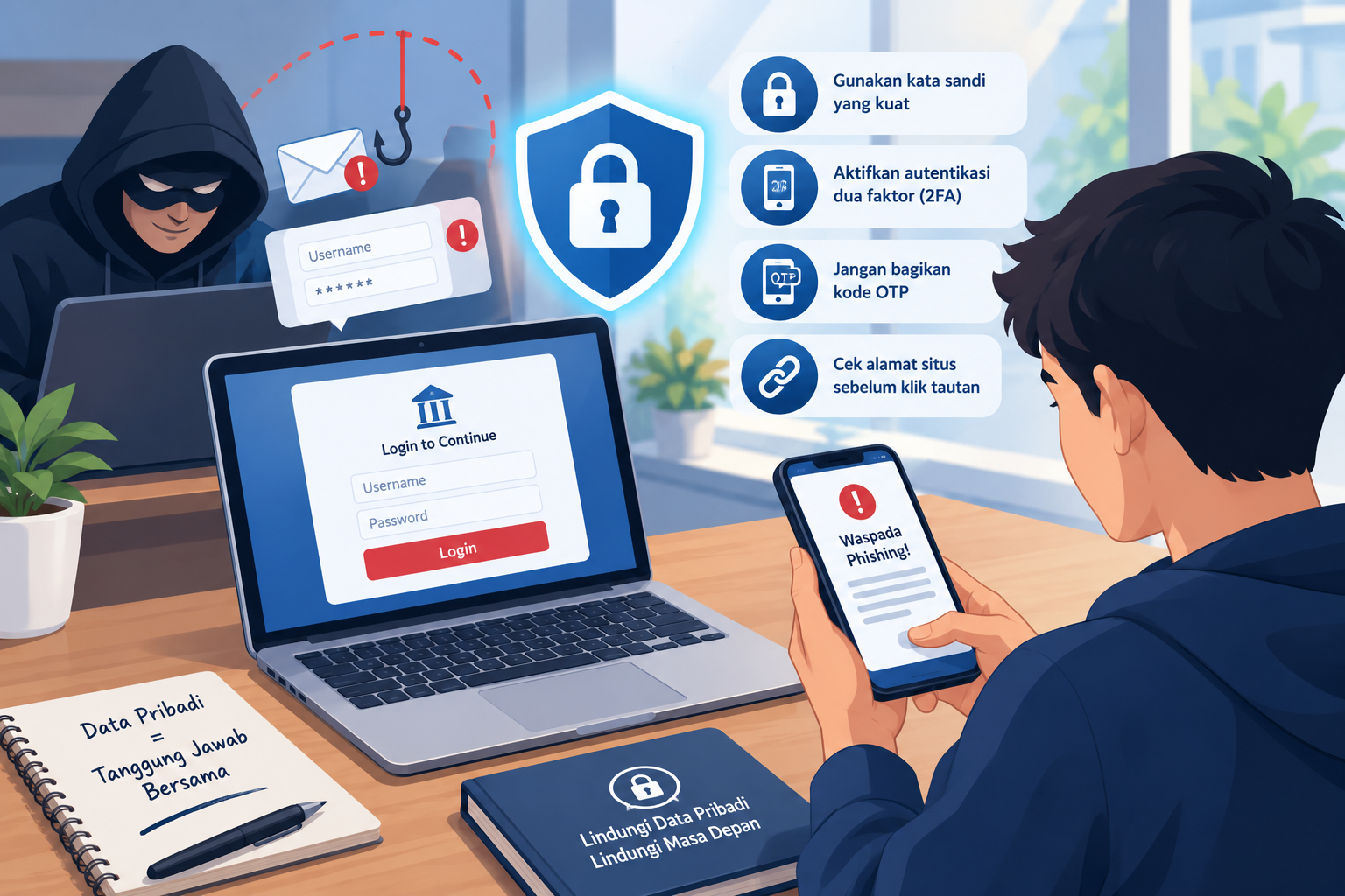 Cara melindungi data pribadi dari phishing di era digital