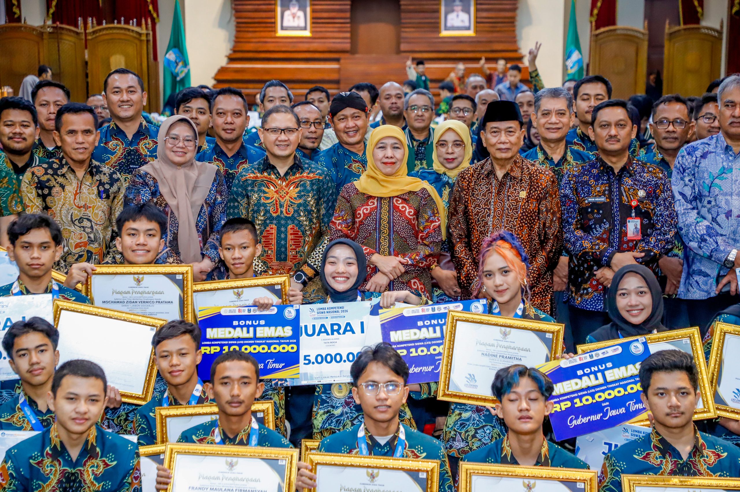 Tujuh Talenta SMK Jatim Wakili Indonesia di WorldSkills Shanghai 2026, Khofifah Apresiasi Kualitas Vokasi