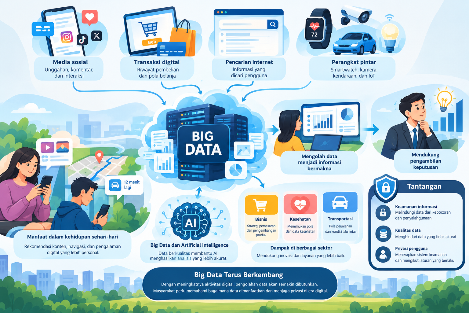 Ilustrasi Big Data dalam perkembangan teknologi